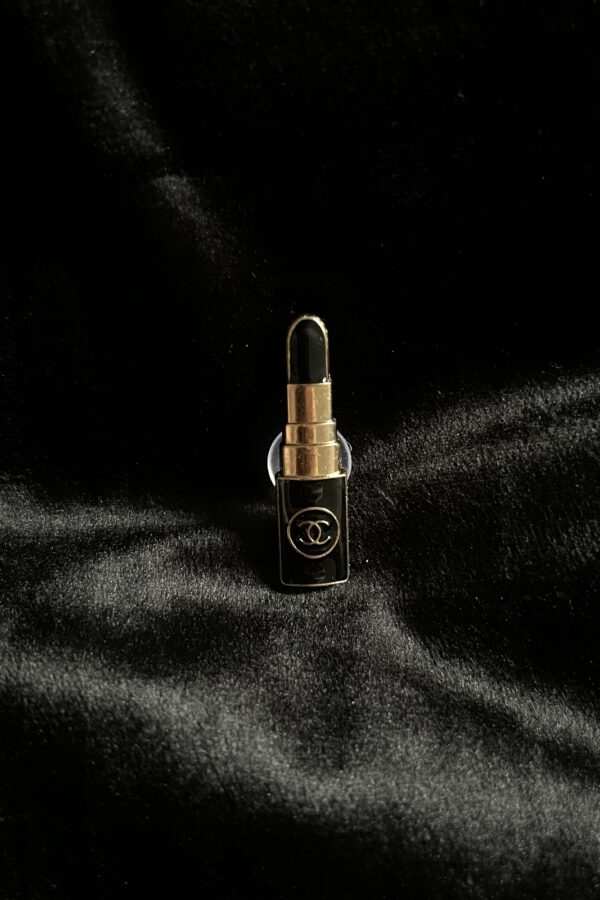 Chanel Lipstick Charm Zwart - Metal