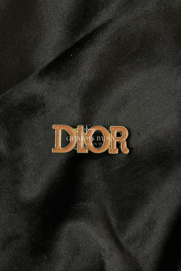 Dior Charm Goud Bruin - Metal