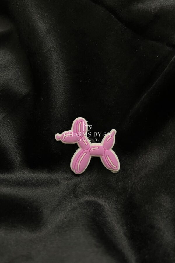 Ballon Hondje Charm Roze - Silicone