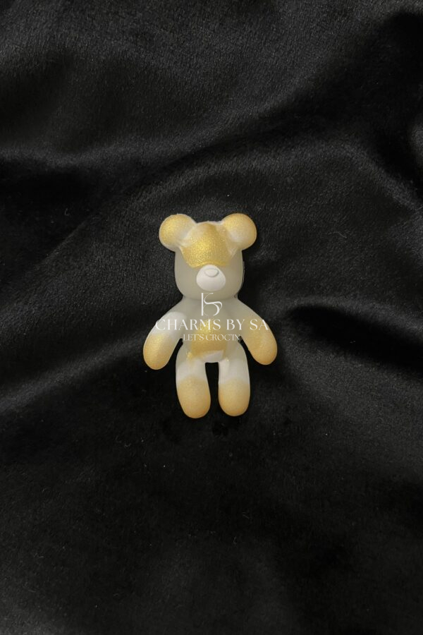 Teddybeer Goud Wit - Silicone