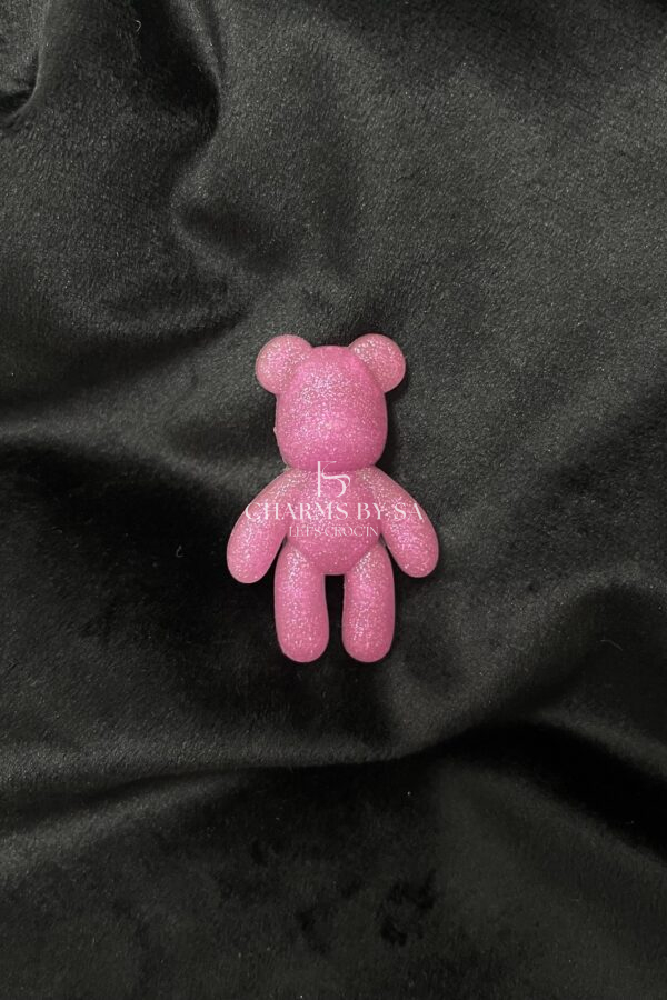 Teddybeer Donkerroze Glitter - Silicone