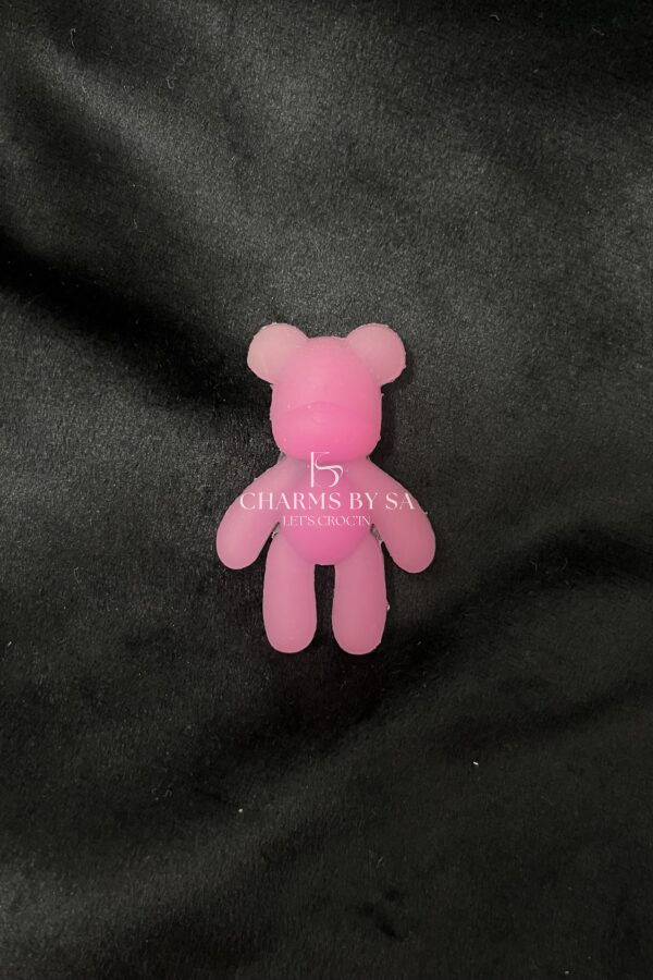 Teddybeer Donkerroze - Silicone