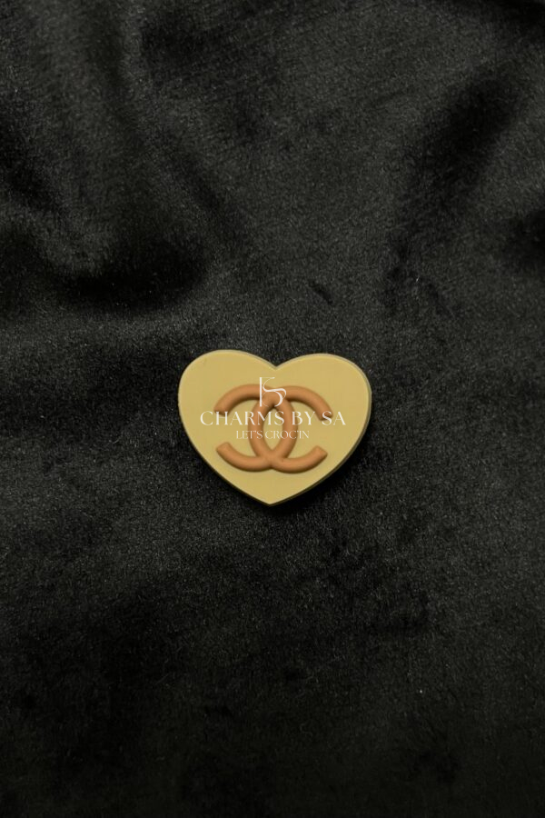 C Hart Charm - Silicone - Beige bruin