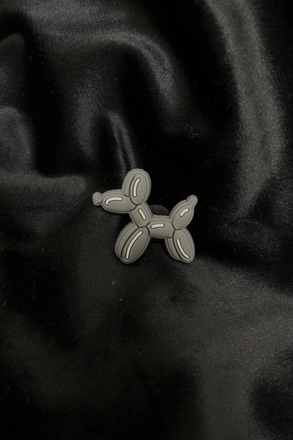 Ballon Hondje Charm Grijs - Silicone