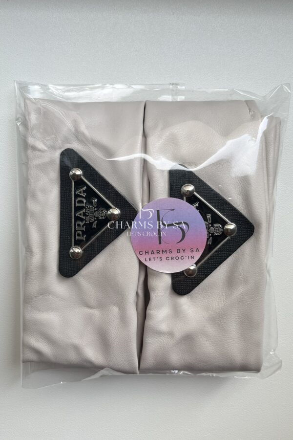 Prada Leather Look Bandeau Creme