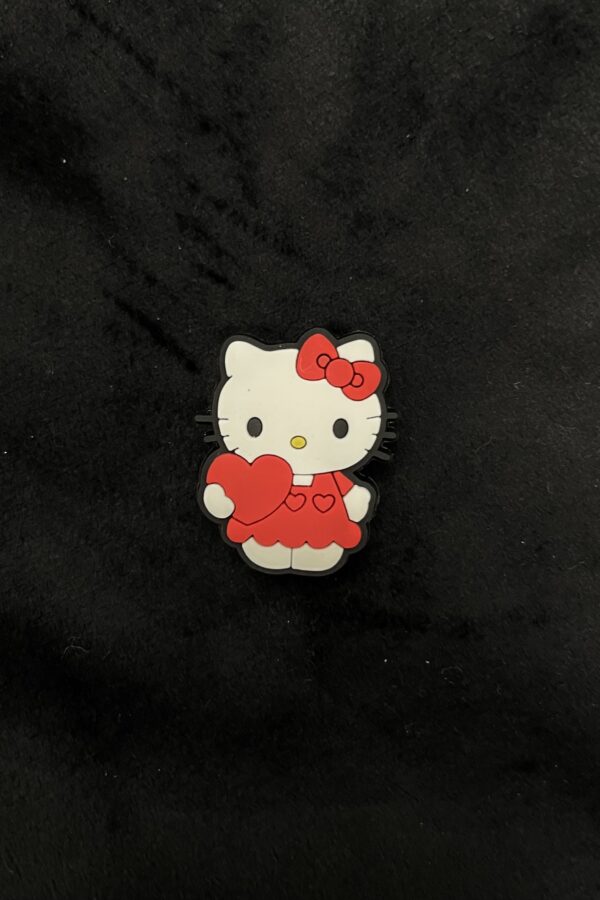 Hello Kitty Hart - Rood - Charm - Silicone